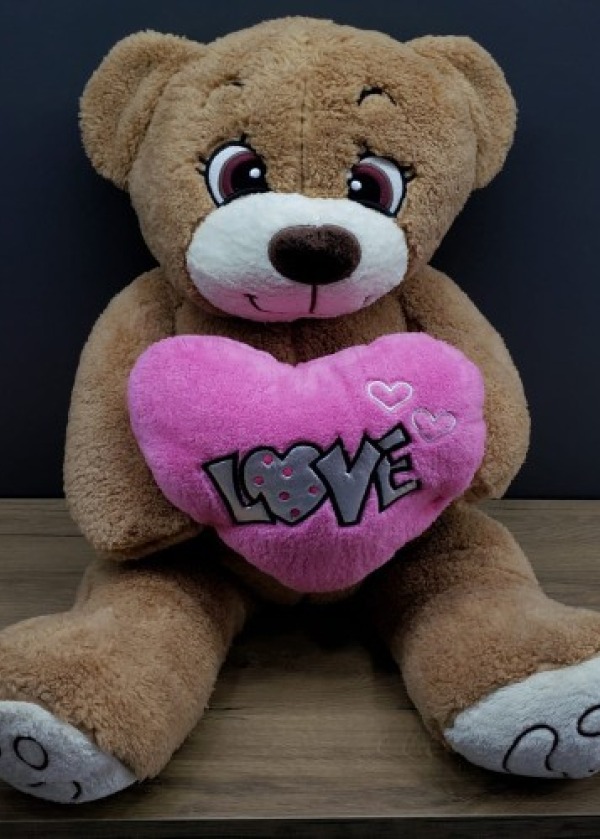 Peluş Hediyelik Love Yazılı Kalpli Ayıcık