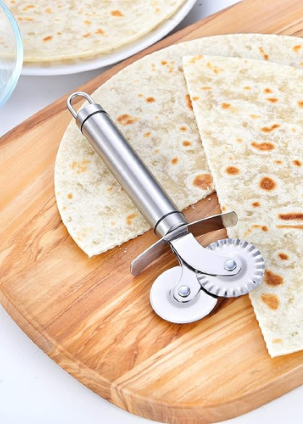 Çift Başlıklı Pizza Hamur Bıçağı