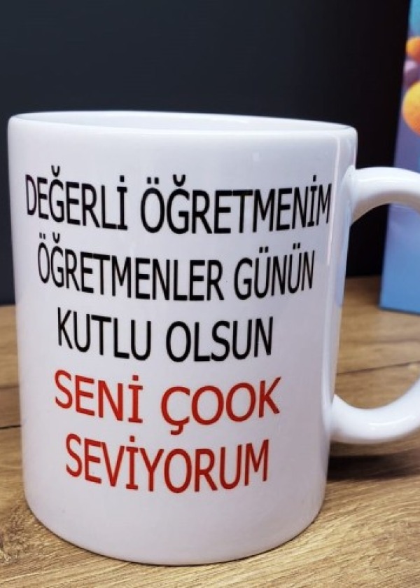 Öğretmenler Günü Tasarımlı Kupa Bardak