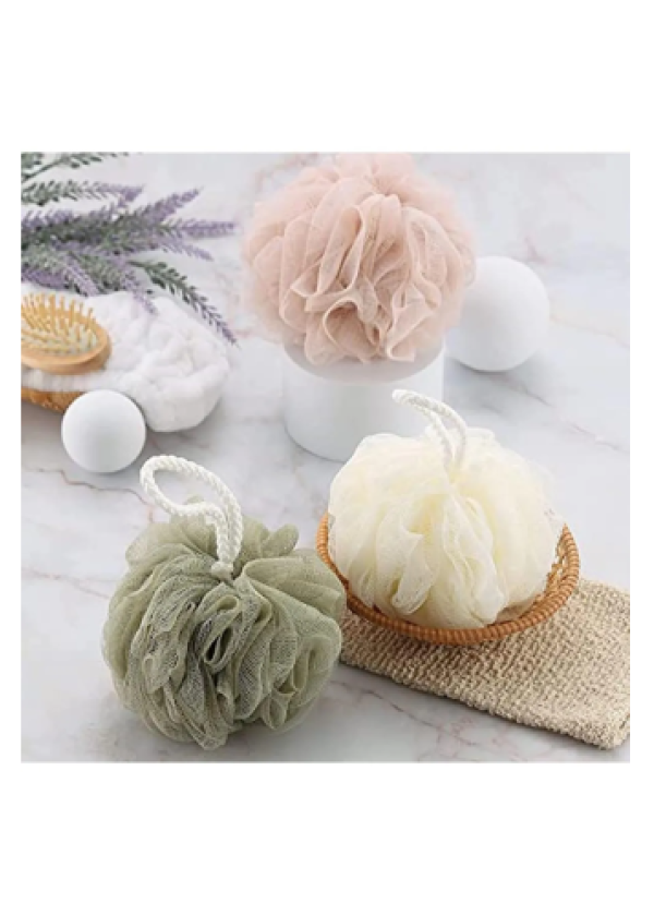 Banyo Lifi Yumuşak Top Lif Naturel Ponpon Banyo Lifi 35 Gr Yumuşak Banyo Lifi 