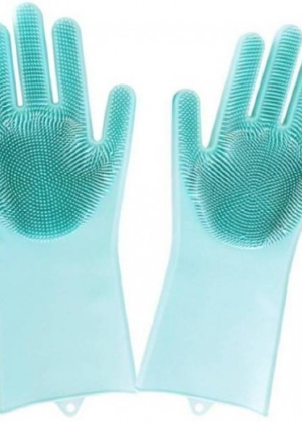 Sihirli Isıya Dayanıklı Silikon Çok Amaçlı Bulaşık Eldiven Fırçası Magic Gloves