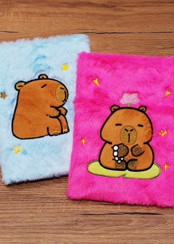 Ayıcık Motifli Peluş Kapaklı Defter 