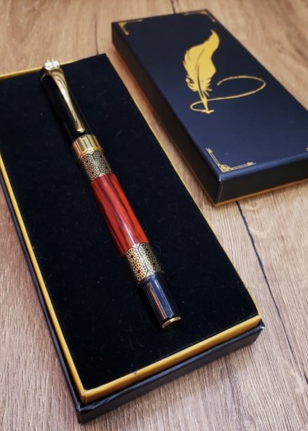 Gold Desenli Metal Roller Kalem