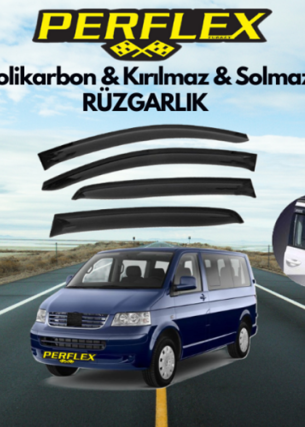 Perflex Polikarbon Kırılmaz Rüzgarlık V2 Mugen VW T5/T6 4'LÜ 2003+