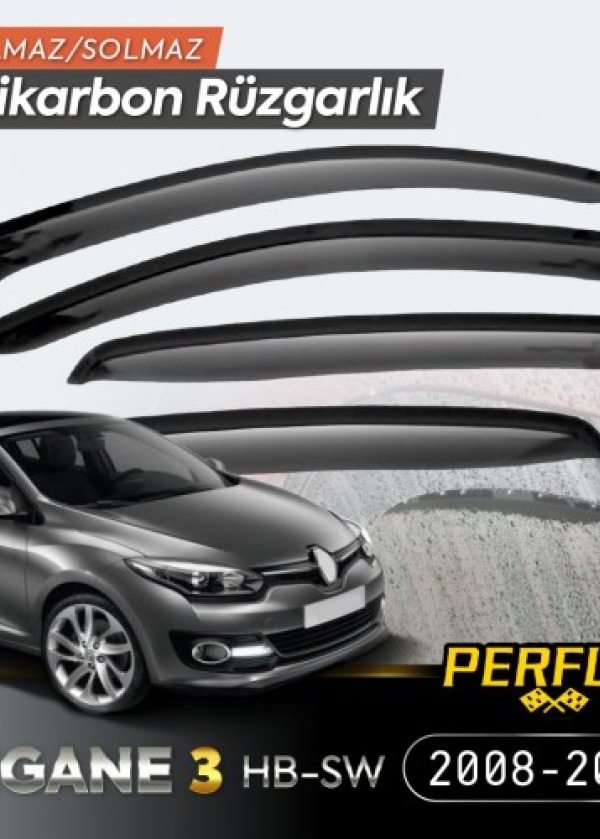 Renault Megane 3 HB-SW 2008-2016 Cam Rüzgarlığı V2 Mugen