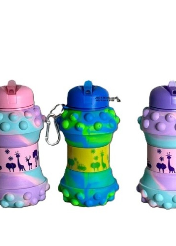 Pop-It Detaylı Akordiyon Su Şişesi