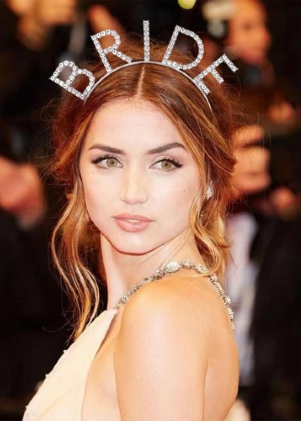 Bekarlığa Veda Kristal Taşlı Gümüş Bride Tacı