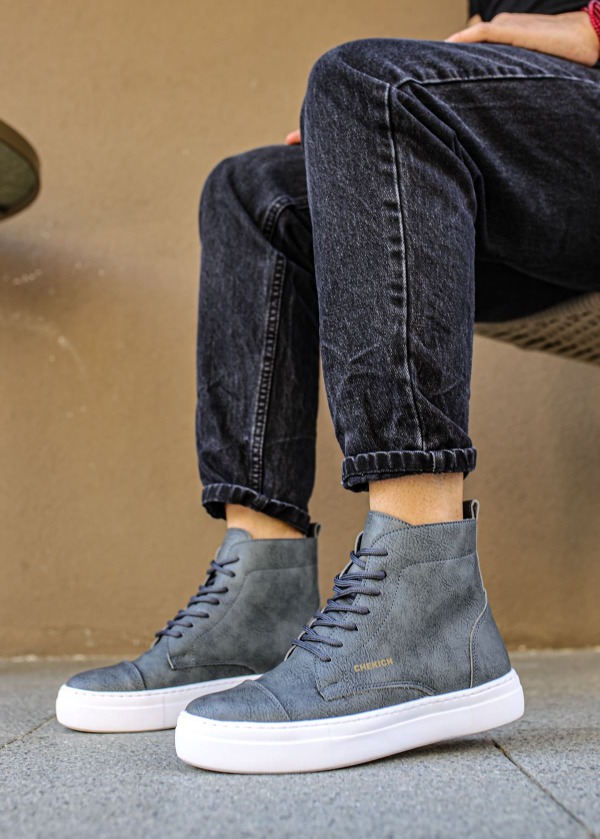 CH029 CBT Vulcanized Lace Up Erkek Bot ANTRASIT