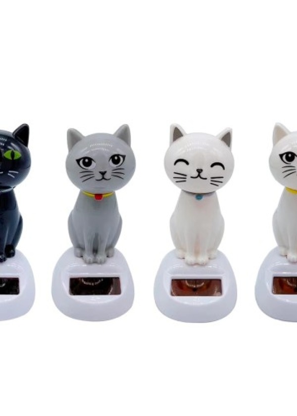 Güneş Enerjili Solar Sallanan Kedi