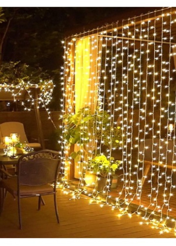 3*2 Perde Led Sarı Işık
