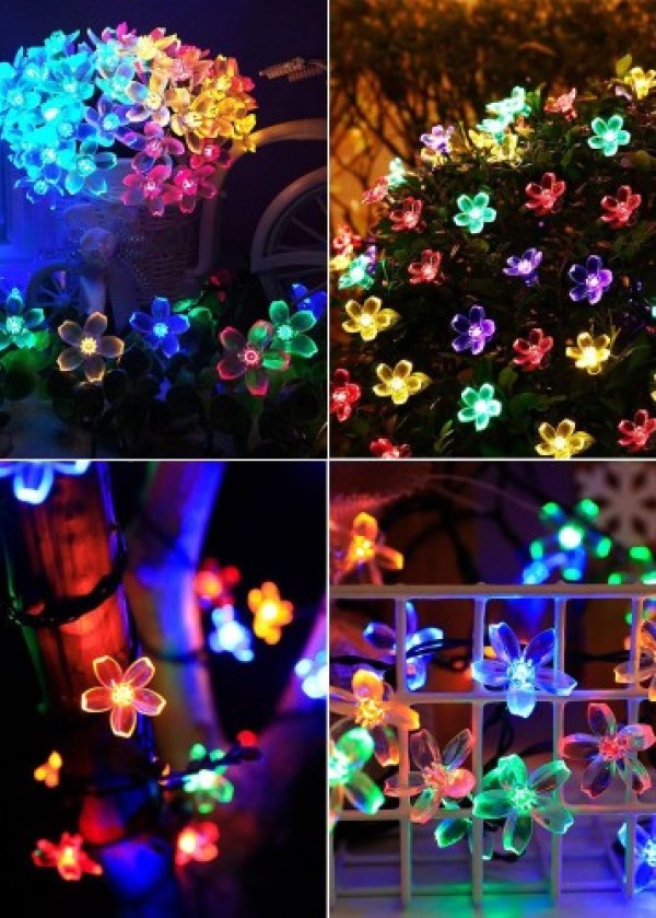 Solar 5m 50 Led Papatya RGB 8 Fonksiyonlu