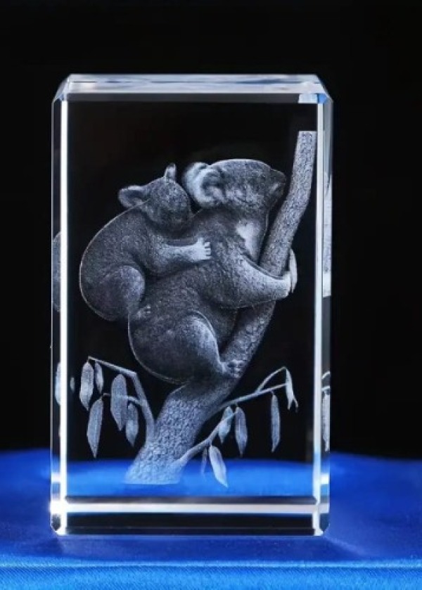 3D Kristal Koala Modeli 