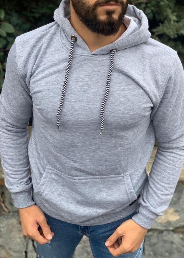 Kapüşonlu Sweatshirt GRI