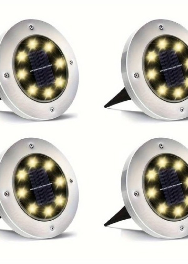 4'lü Solar Panelli Kazıklı Bahçe Aydınlatması