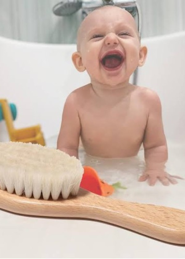 Keçi Kılı Organik Bebek Banyo Tarağı