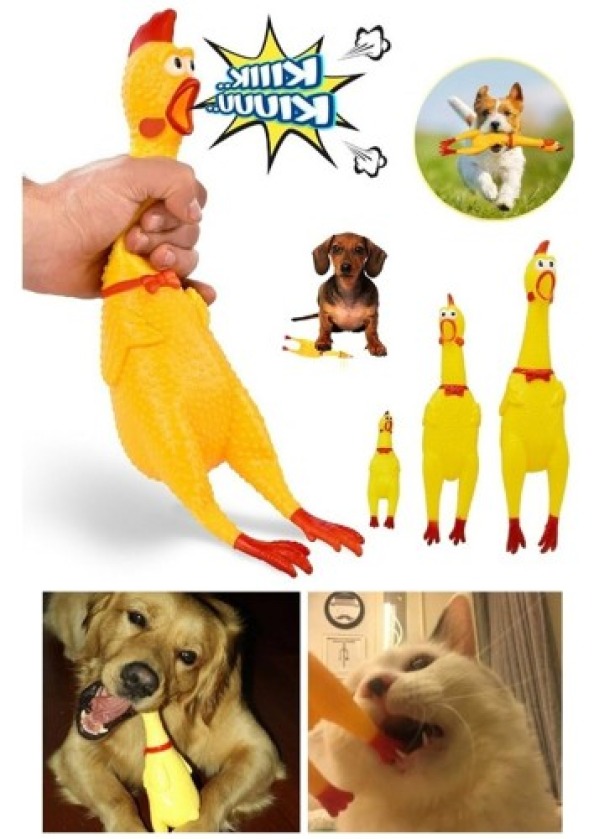 Ses Çıkaran Tavuk Kedi Köpek Oyuncağı 38 cm.