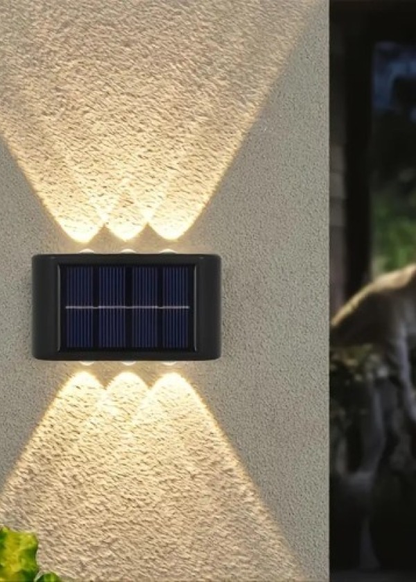 2'li Solar Duvar Aydınlatması 6 Ledli Gün Işığı